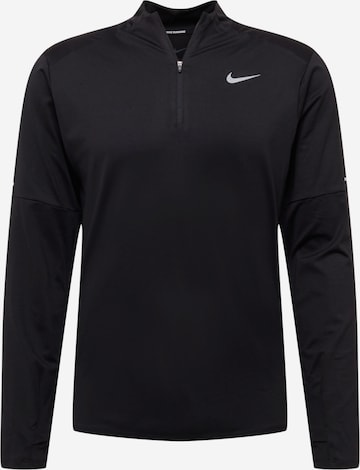 NIKE Athletic Sweatshirt in Black: front