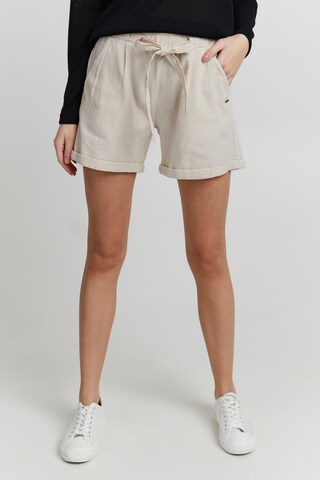 Oxmo Loosefit Broek 'LINA' in Beige: voorkant