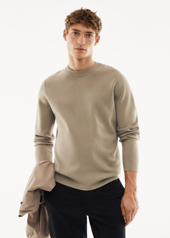 MANGO MAN Pullover 'luxus' in Beige: Vorderseite
