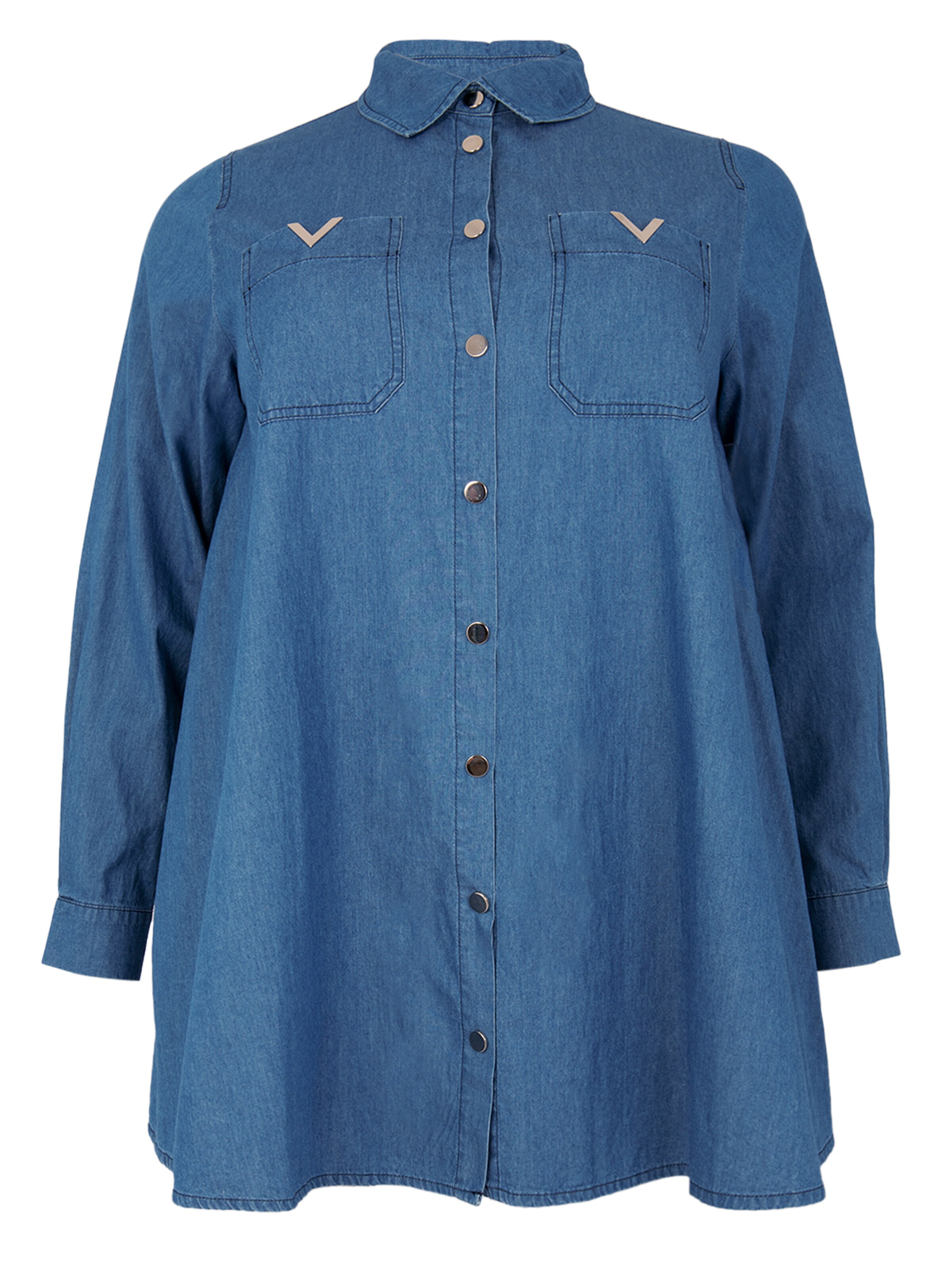 YOEK Blouse in Blue: front