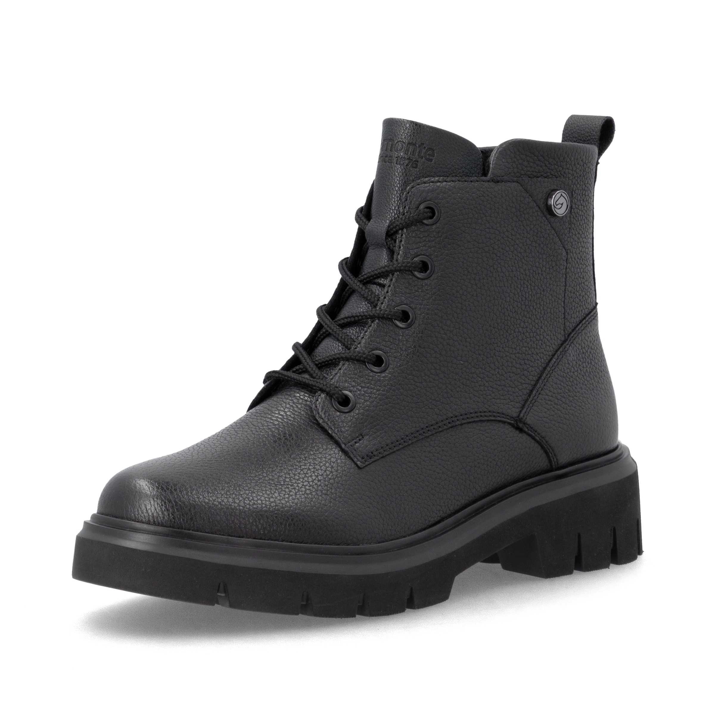 Bottines à lacets REMONTE en noir : devant