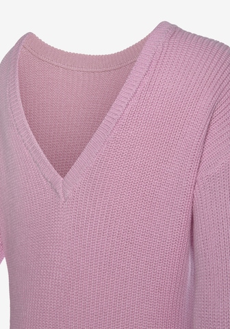 LASCANA Sweter w kolorze fioletowy