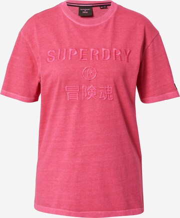 Superdry Tričko – pink: přední strana