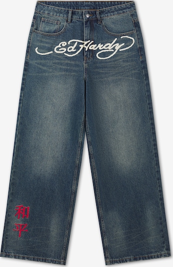Ed Hardy Farkut 'Tattoo City Tiger' koossa 30 värissä tummansininen / sinappi / punainen / valkoinen, Tuotenäkymä