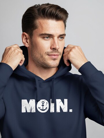 Neverless Sweatshirt 'Moin Anchor' in Blue