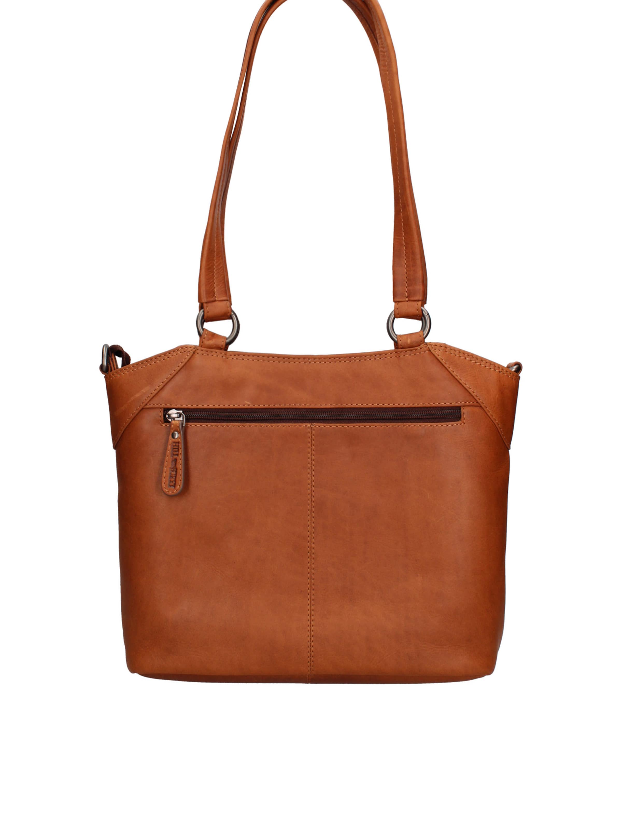 Borsa a spalla 'Borsa a Spalla Uomo Vera Pelle Vitello Ingrassata con Tracolla Regolabile 30x30 cm' di HILL BURRY in marrone