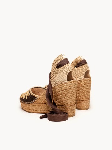 Alhamas - Sandalias 'Alpargata Cuña 10 cm' en marrón
