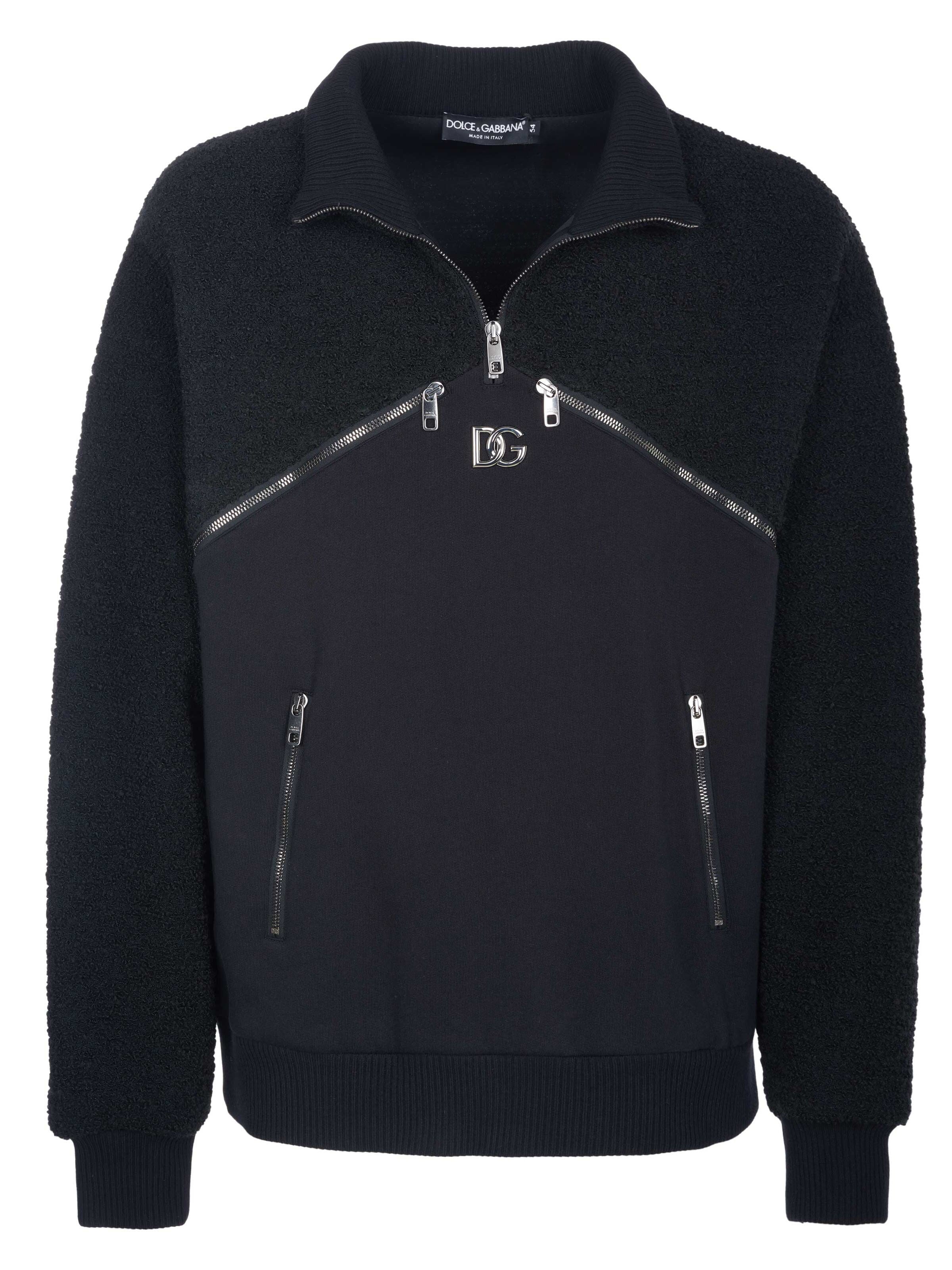 DOLCE & GABBANA Sweatshirt 'Dolce & Gabbana Pullover' in Zwart: voorkant