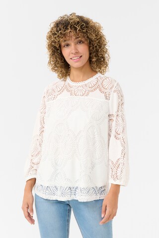 Cream Blouse 'Amaja' in White: front