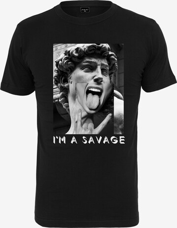 Mister Tee Regular fit Póló 'I´m A Savage' - fekete: elől