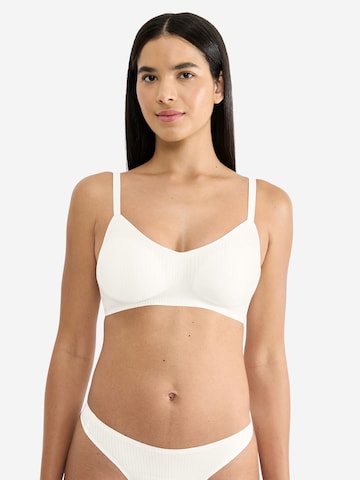 SLOGGI Bralette Bra ' Blue ZERO Feel Pure ' in White: front