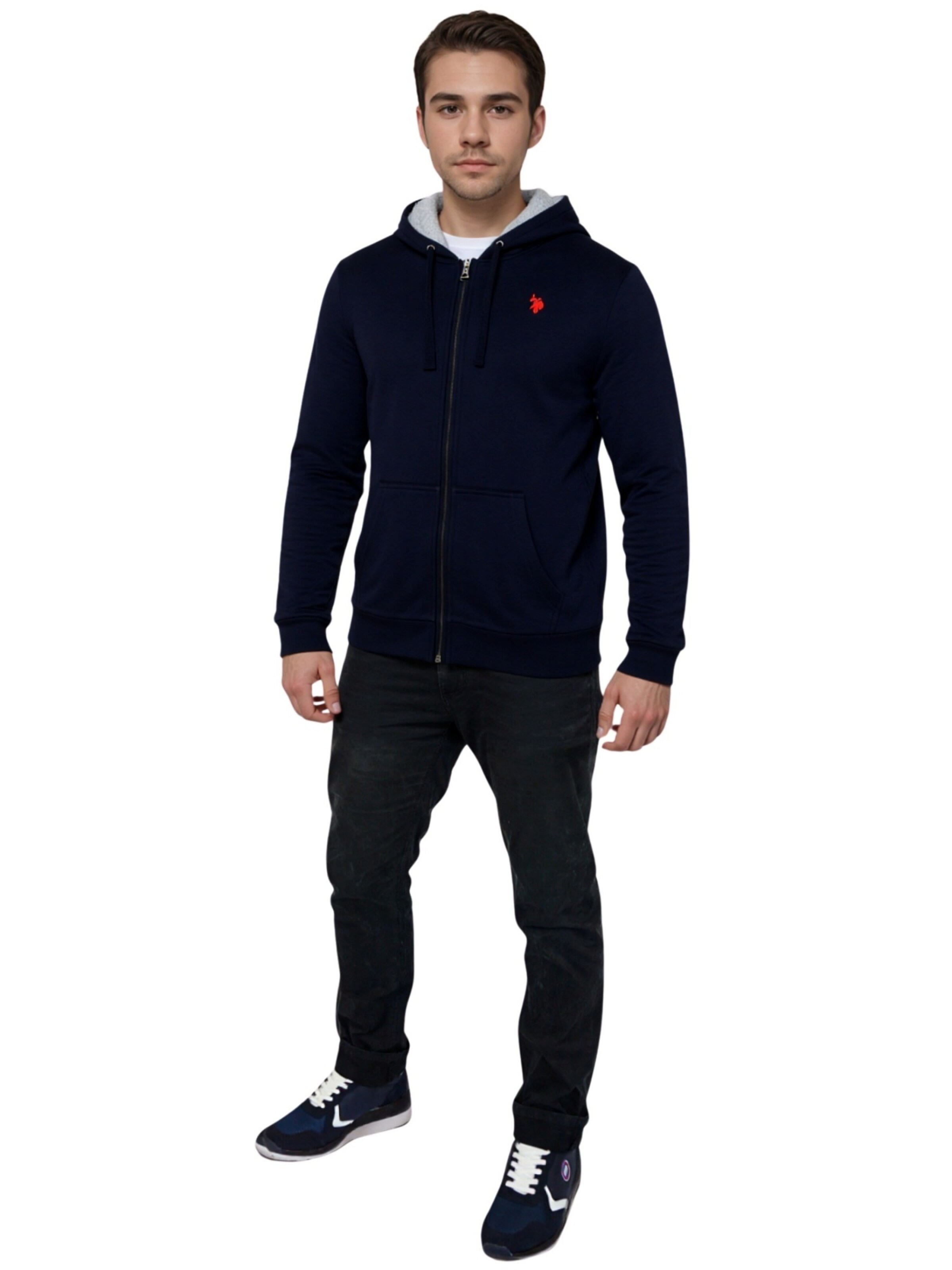 U.S. POLO ASSN. Sweat jacket in Black