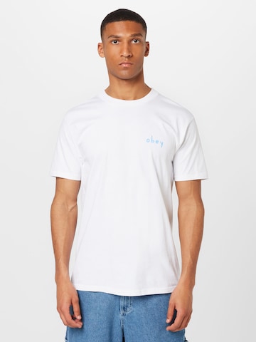 Obey Тениска в бяло: отпред