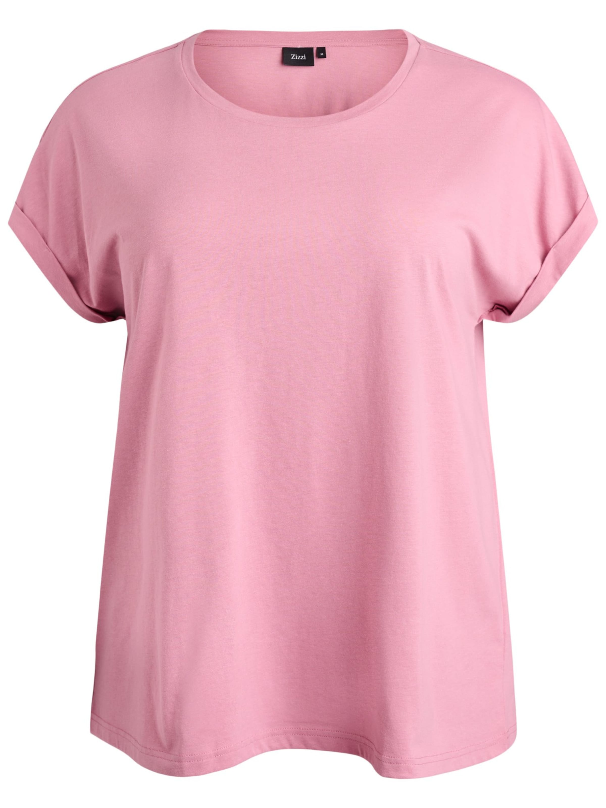 Zizzi T-shirt 'Mkatja' in Pink: Vorderseite