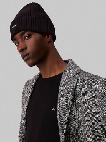Calvin Klein Beanie 'Classic' in Black: front