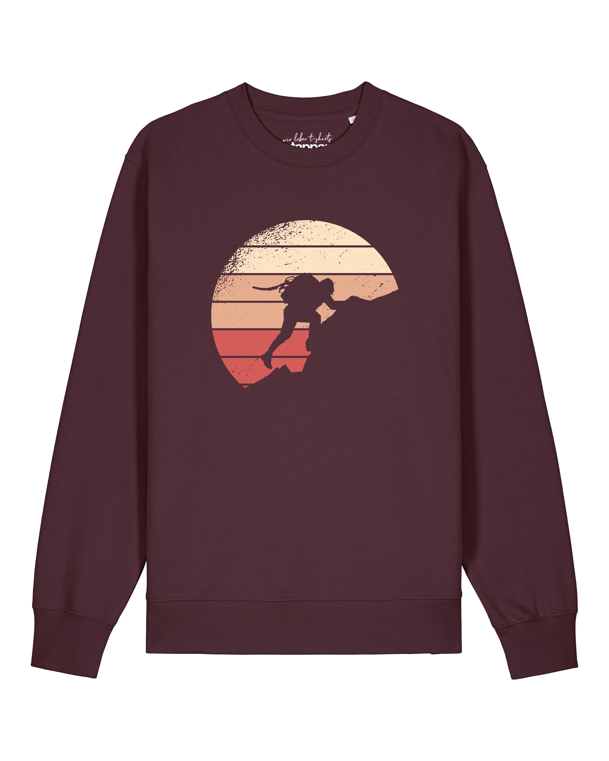 Watapparel Sweatshirt 'Mountain Climbing' in Rood: voorkant