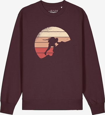 Watapparel Sweatshirt 'Mountain Climbing' in Rood: voorkant