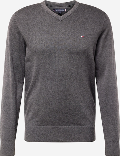 TOMMY HILFIGER Pullover em navy / cinzento escuro / vermelho / branco, Vista do produto