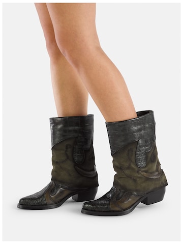 FELMINI Cowboy Boots in Green: front