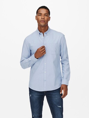 Only & Sons Regular fit Overhemd 'Neil' in Blauw: voorkant