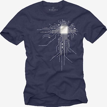 MAKAYA Shirt 'CPU' in Blue: front