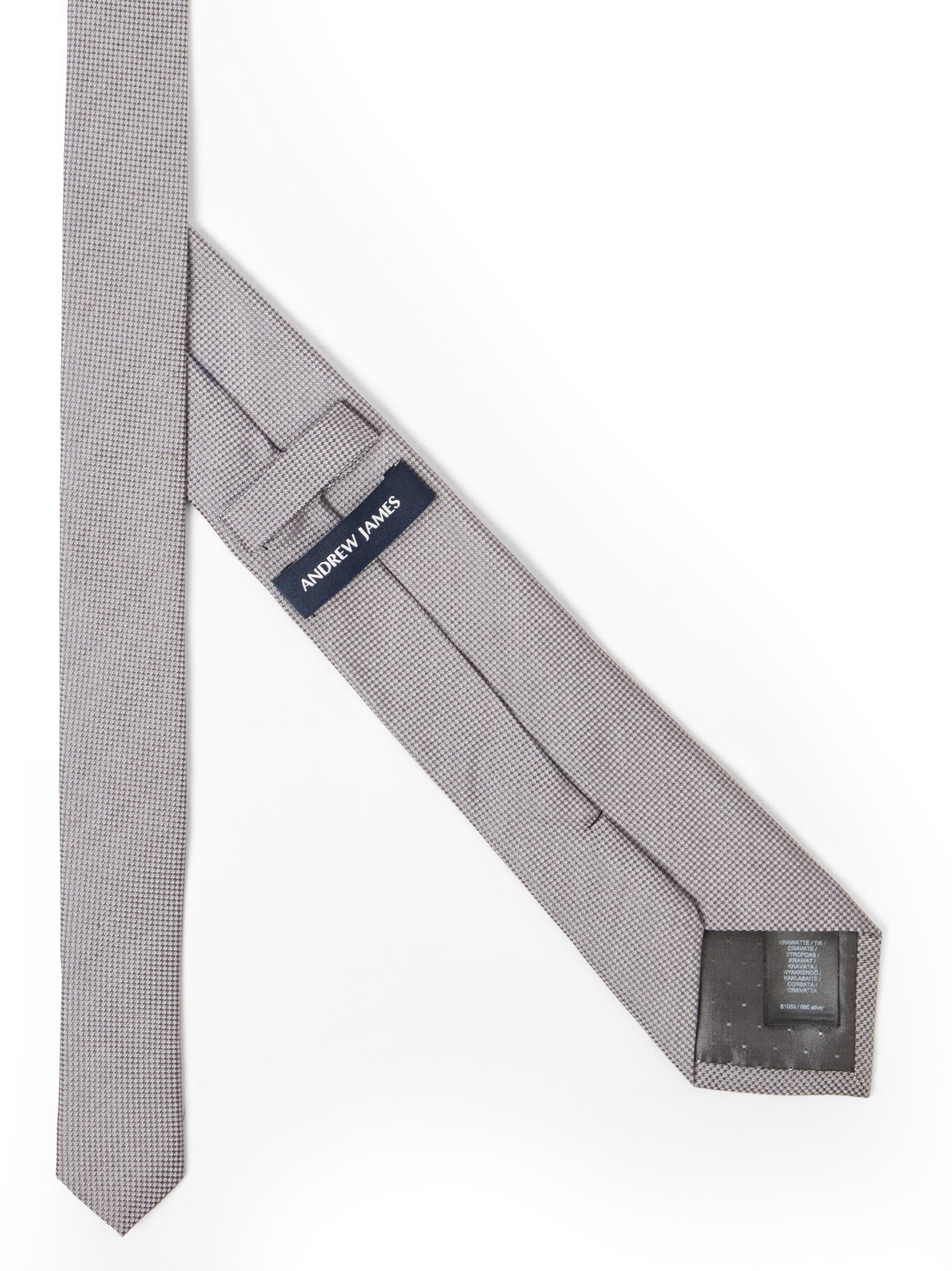 Andrew James Tie in Silver