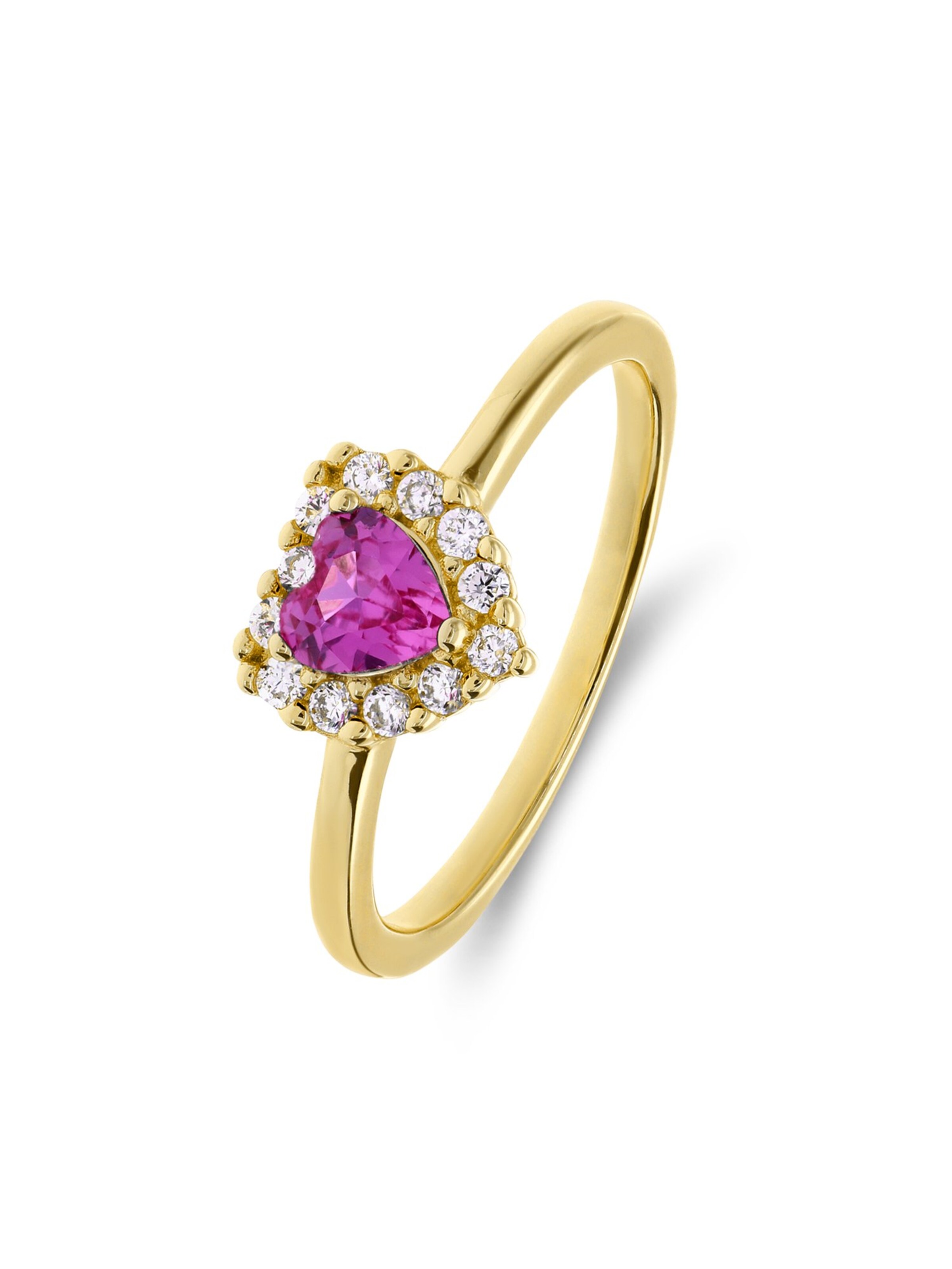 Lucardi Ring 'Herz' in Gold: front