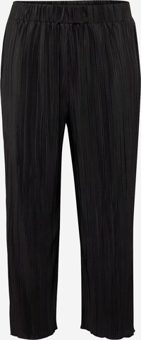 Selected Femme Curve - Pierna ancha Pantalón en negro: frente