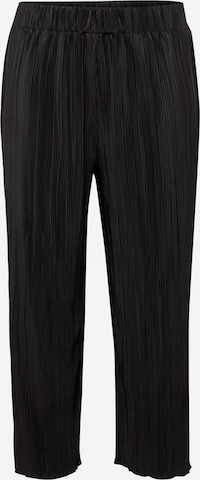 Wide leg Pantaloni de la Selected Femme Curve pe negru: față