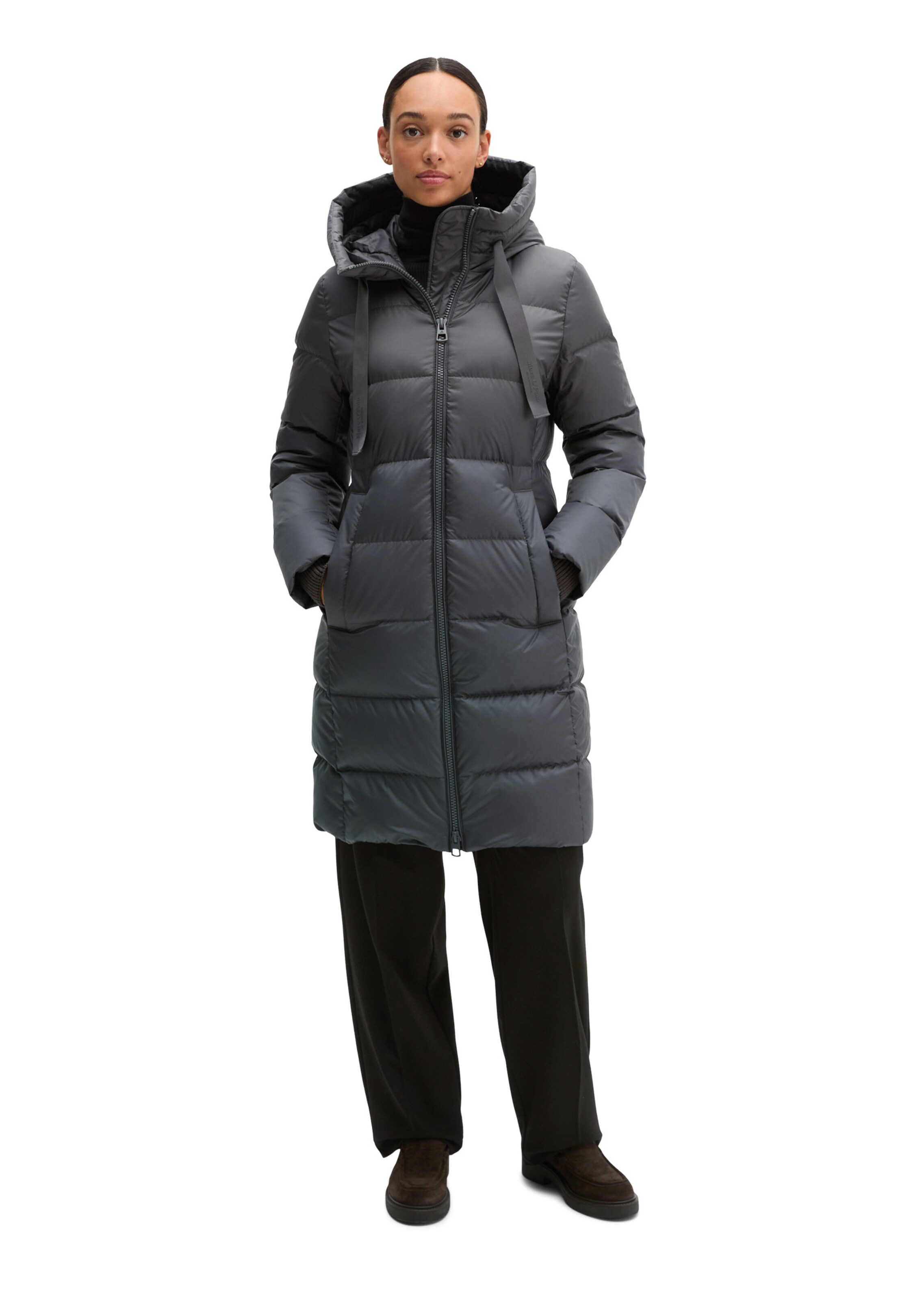 Marc O'Polo Winter Coat in Grey: front