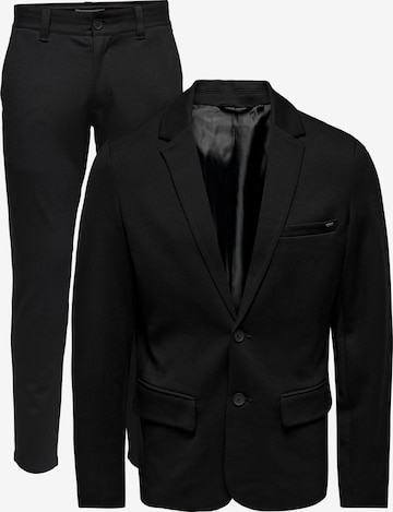 Only & Sons Regular Suit in Black: front