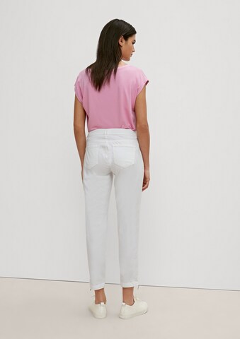 COMMA Slimfit Spodnie w kolorze biały