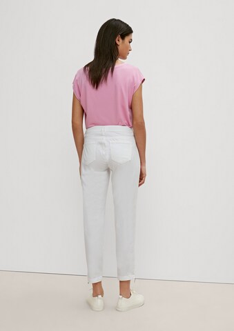 Coupe slim Pantalon COMMA en blanc