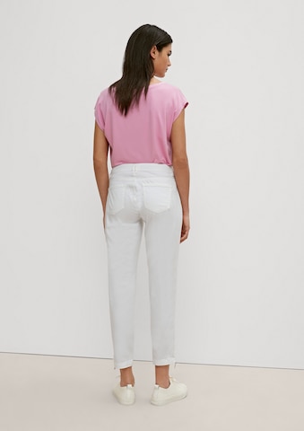 COMMA Slim fit Trousers in White