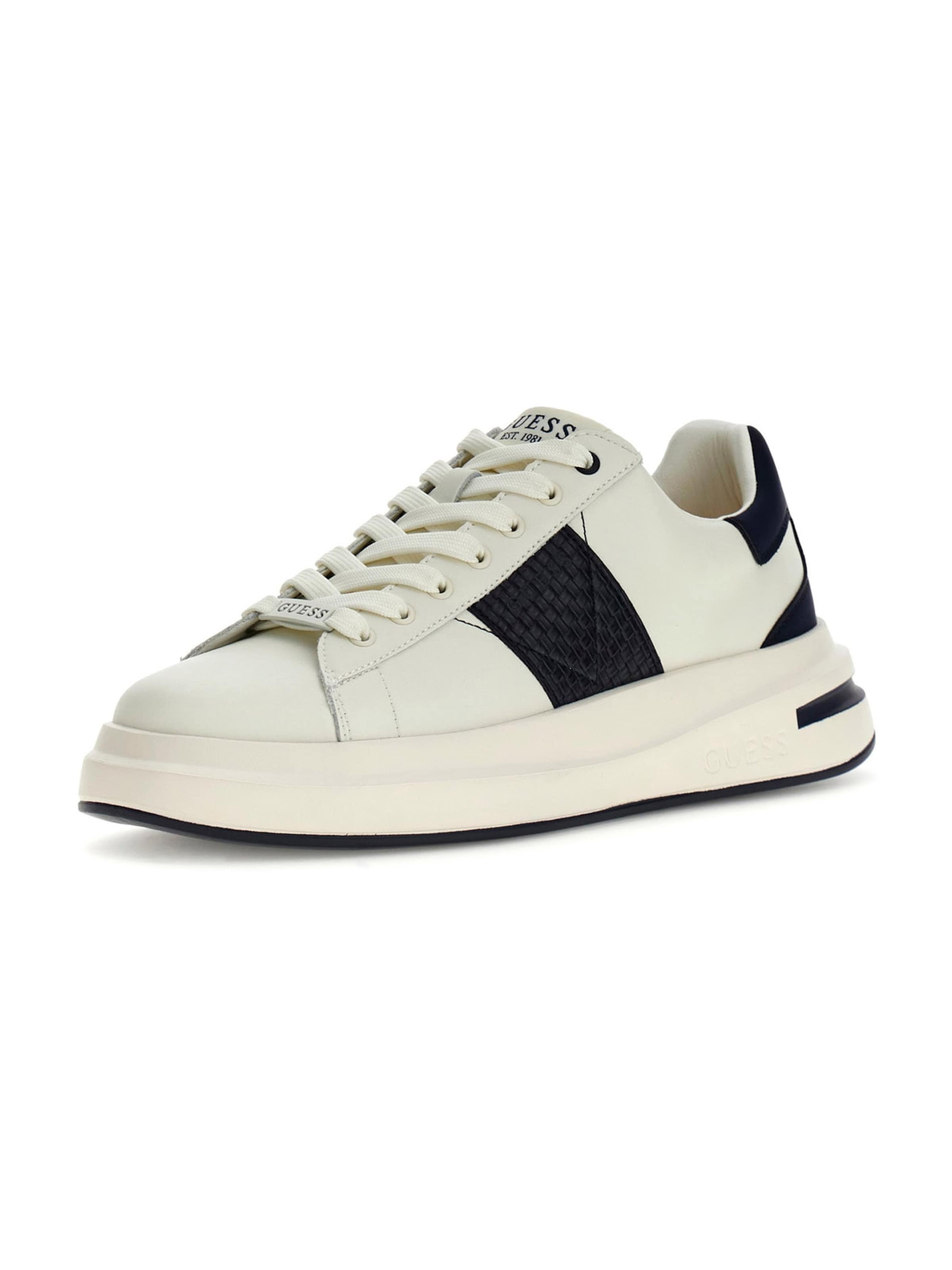 Sneaker low 'ELBA' de la GUESS pe alb: față
