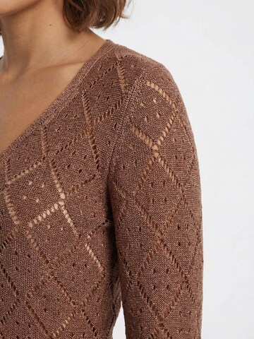 MYLAVIE by Sarah Harrison Плетена жилетка в кафяво