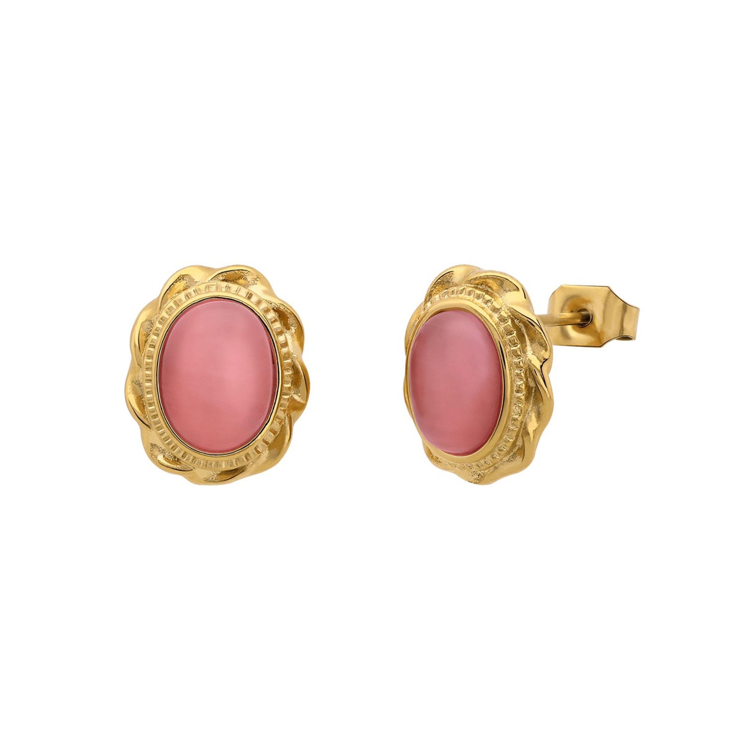 Lucardi Earrings in Gold: front