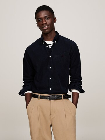 TOMMY HILFIGER Regular fit Overhemd in Zwart: voorkant