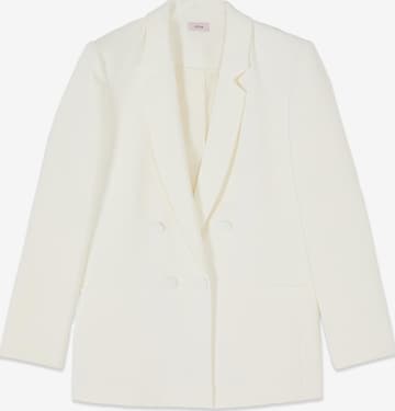 Blazer di oltre in bianco: frontale