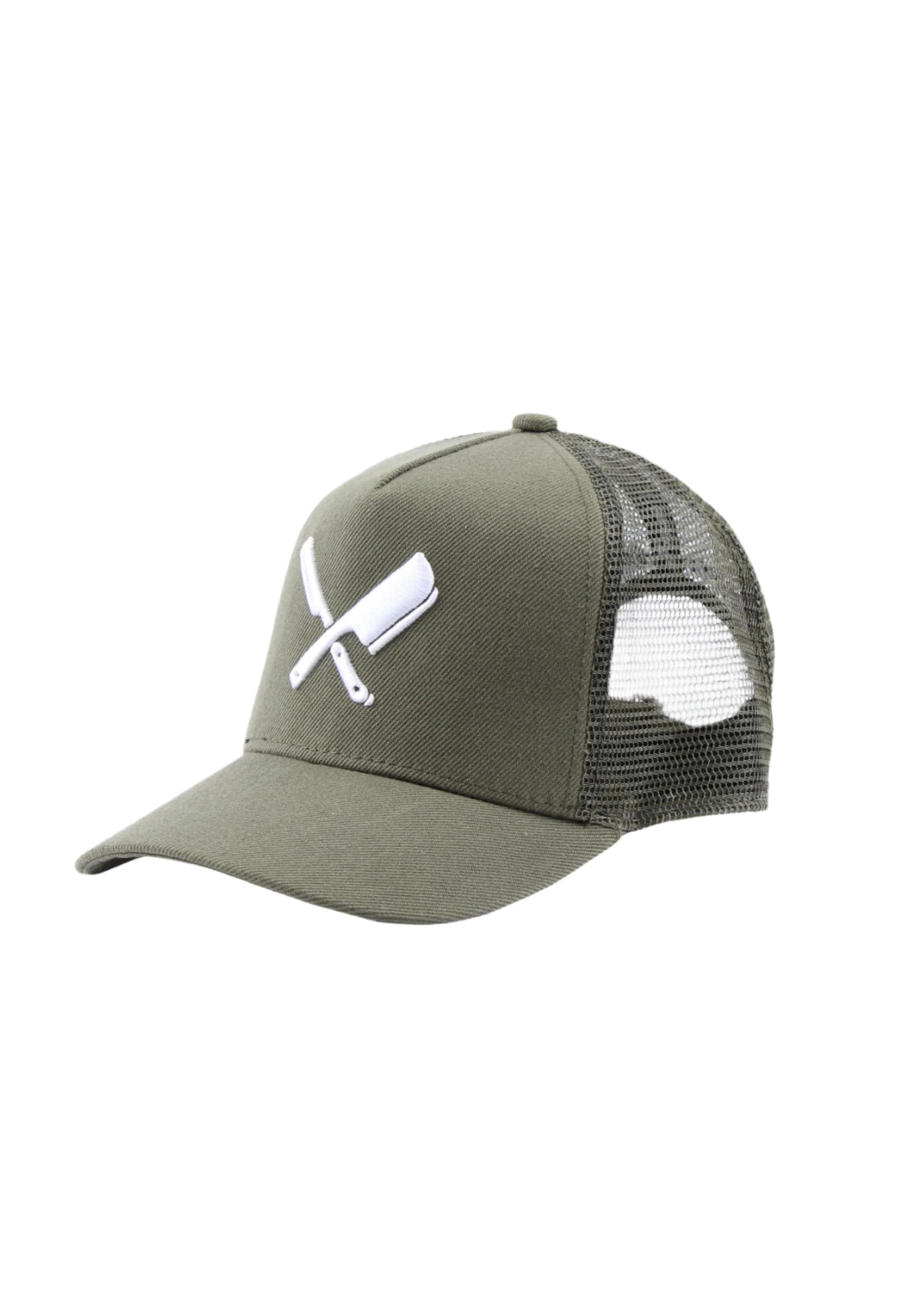 Distorted People Cap 'Blades' in Green: front