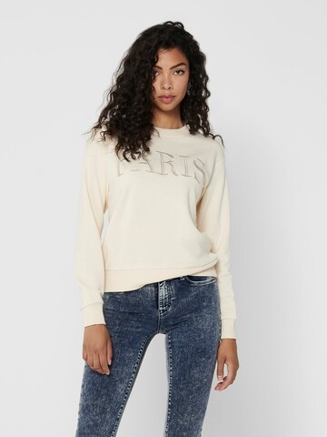 JDY Sweatshirt 'PARIS' i beige