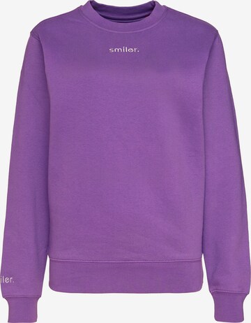 smiler. Sweatshirt in Purple: front