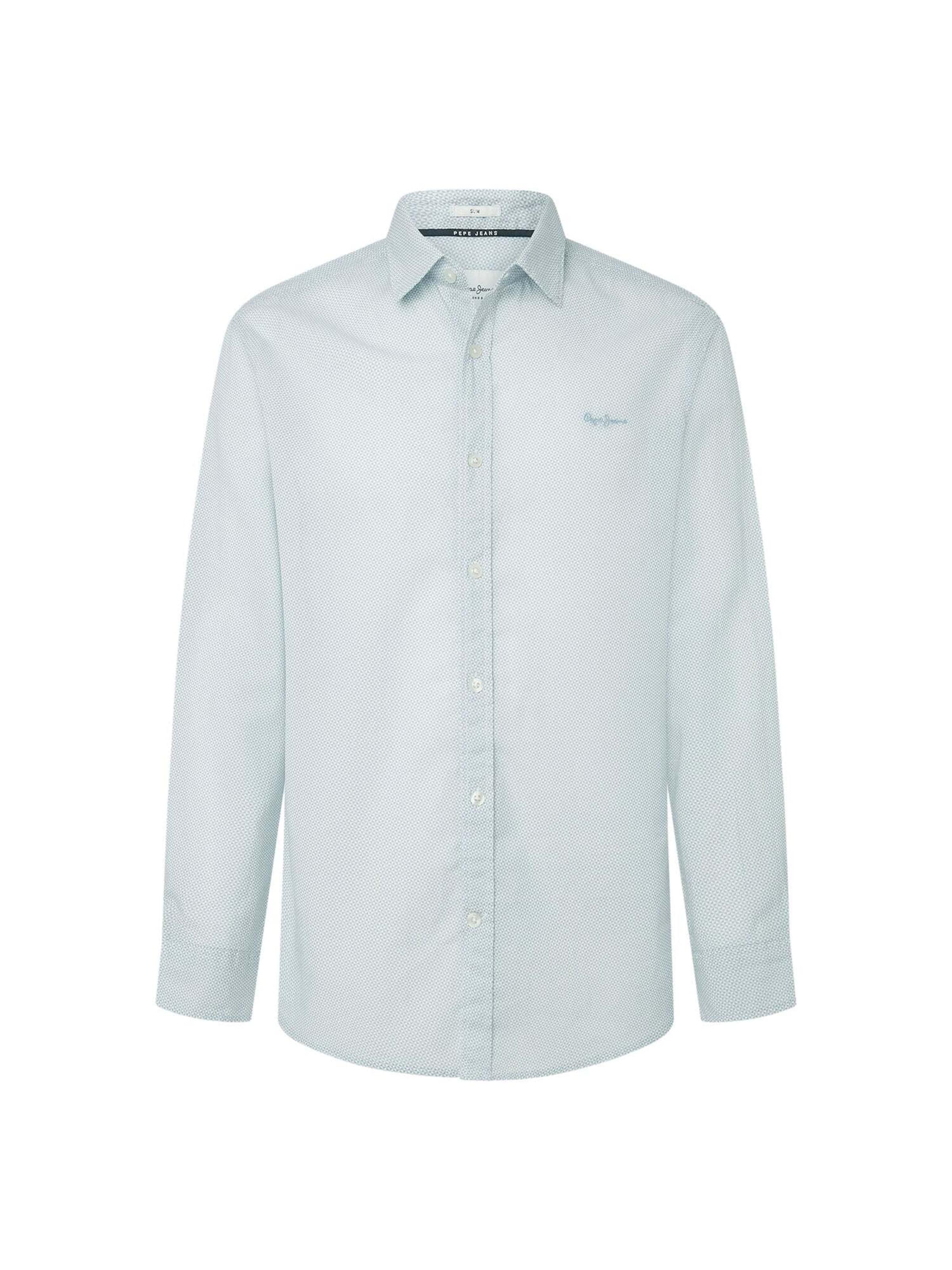 Coupe slim Chemise 'Marcial' Pepe Jeans en bleu : devant