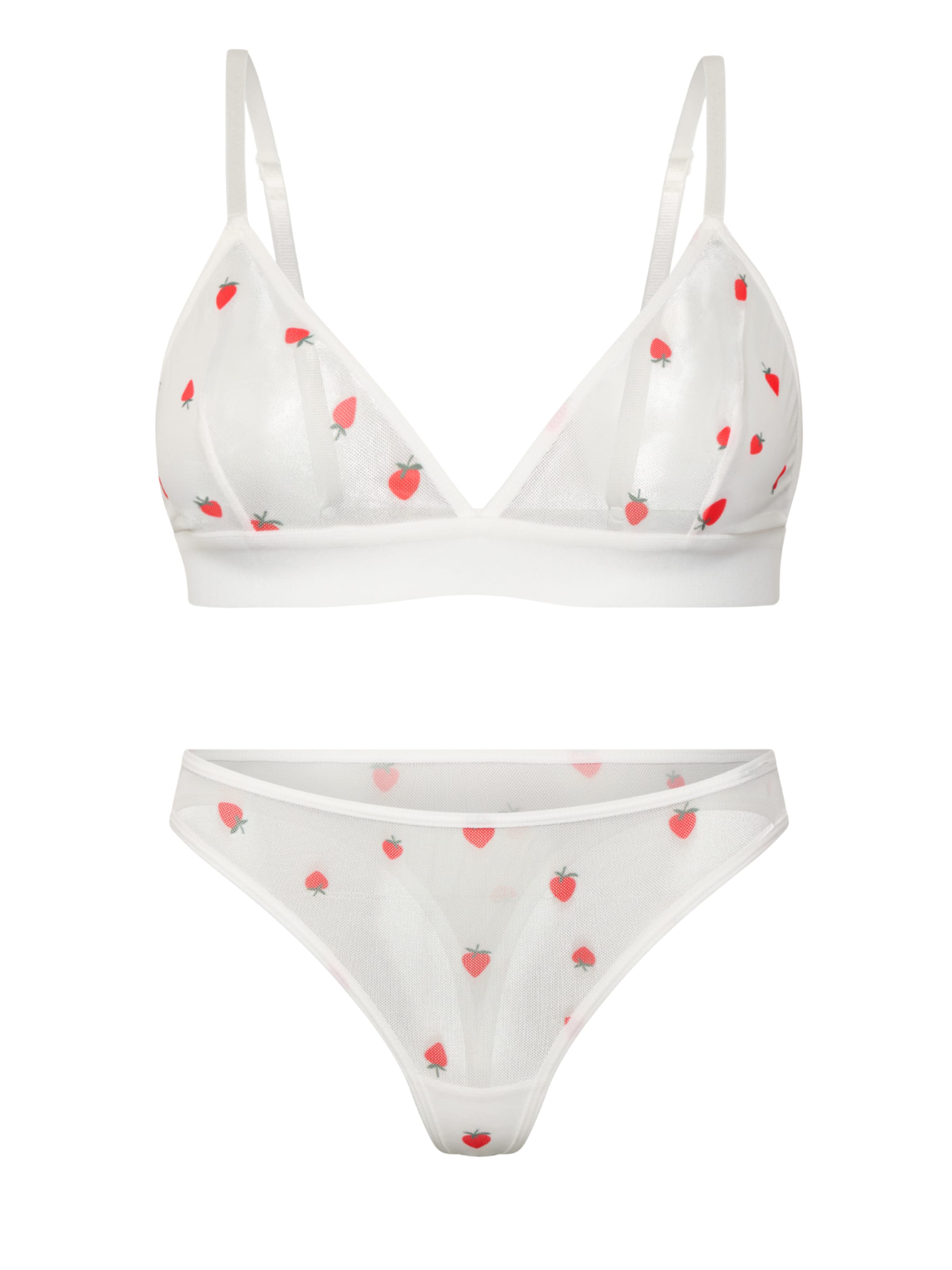 Orchibelle Triangle Underwear Sets in White: front