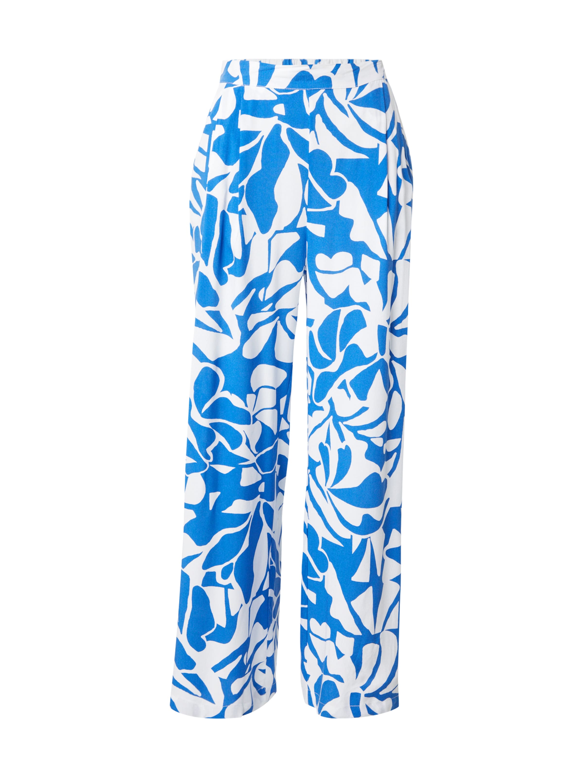 ZABAIONE Wide leg Pleat-front trousers 'Pi44nja' in White: front