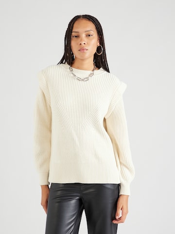 PULZ Jeans Pullover 'MARLA' in Weiß: predná strana