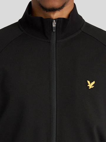 Lyle & Scott Fleece jas in Zwart