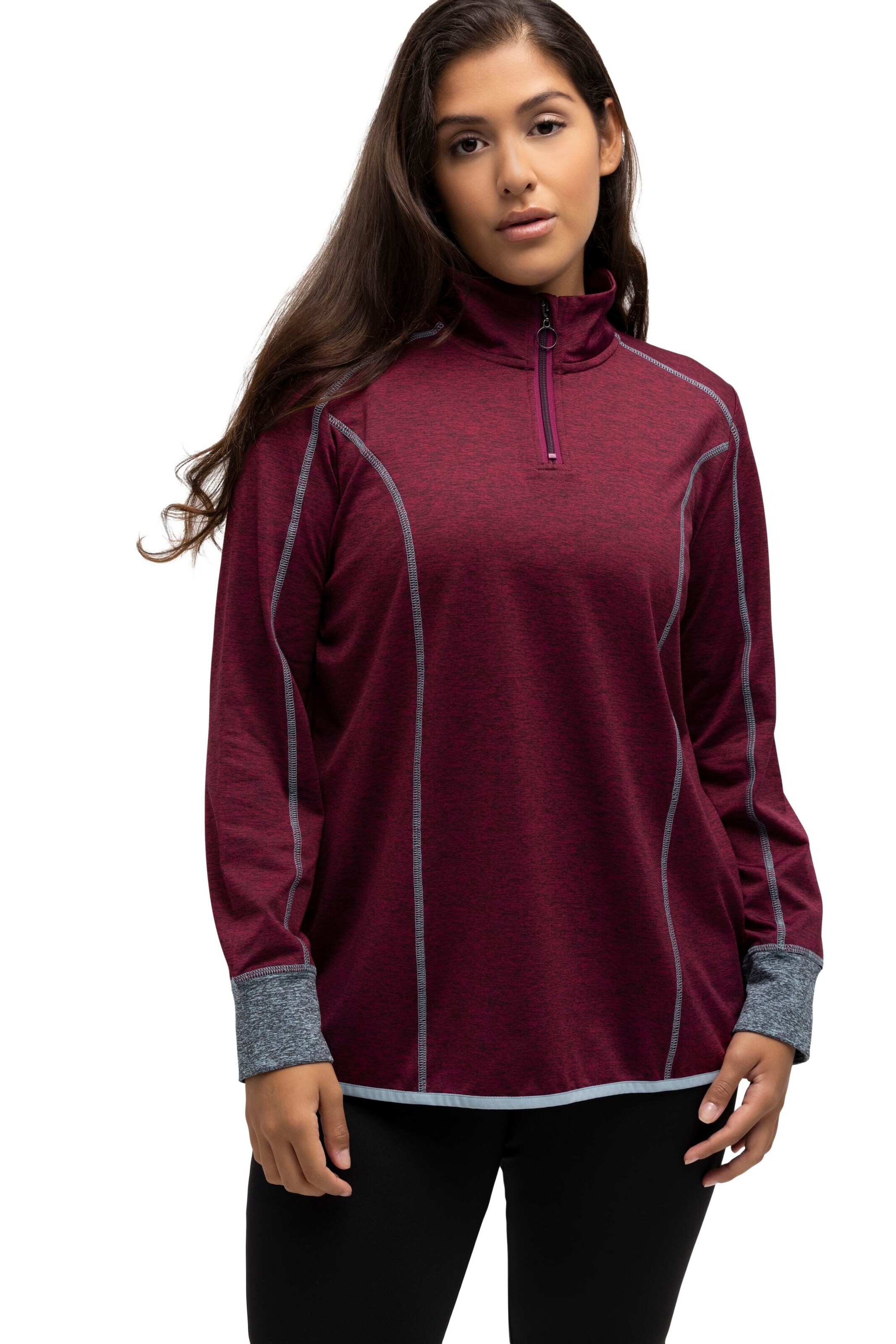 Ulla Popken Sweatshirt in Rood: voorkant