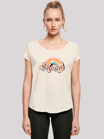 T-shirt 'Mothers Day Celebration Rainbow Mama Design Mom Appreciation' F4NT4STIC en beige : devant