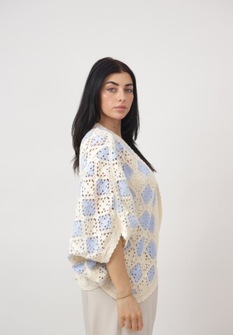 Elara Oversized cardigan i blå